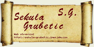 Sekula Grubetić vizit kartica
